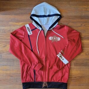 Star Trek Red Jacket Hoodie Sweatshirt Track Jacket Approximately Size M / L